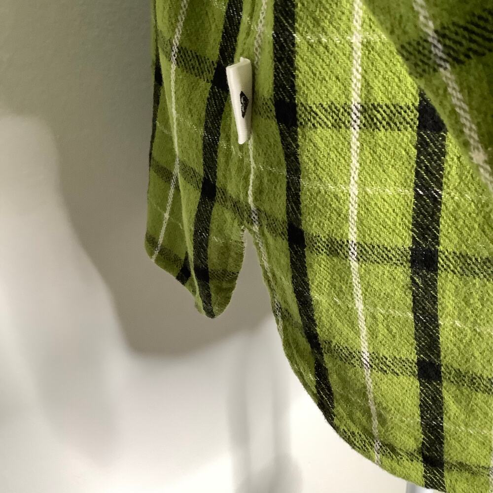 Roxy / Chloe Kim Green Plaid Button Down Flannel Shirt - Women’s M / L - Picture 6 of 10